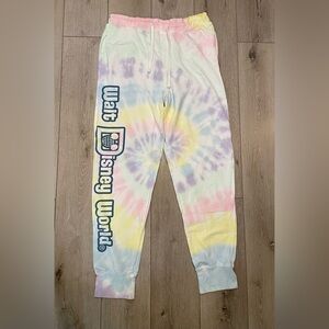Walt Disney World Pastel Tie-Dye Joggers Sweatpants Size Medium